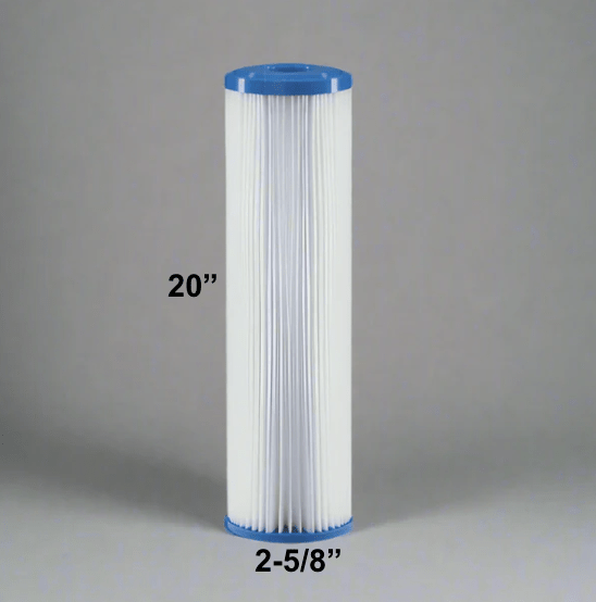 20" 0.35 micron Pleated Filter Big Blue | PE0.35X20 BB - Tradewinds Water Filtration