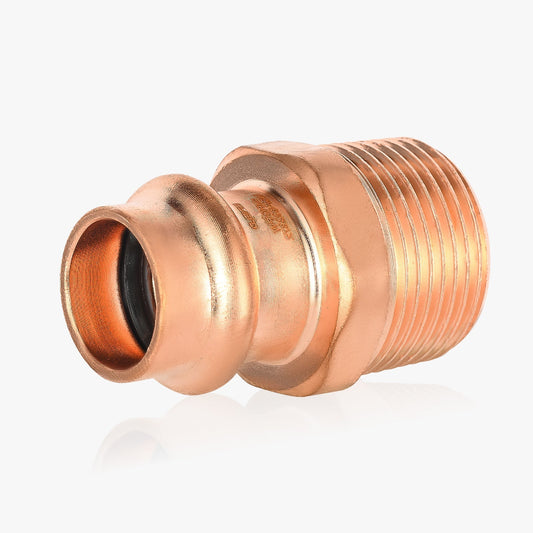 3/4" Press Copper x 1" Male Threaded Adapter (Lead Free) - Tradewinds Water Filtration