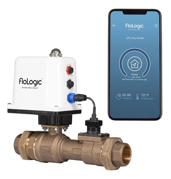 FloLogic 2 - Inch Smart Leak Detector & Shutoff Valve with Gateway Connect - Tradewinds Water Filtration