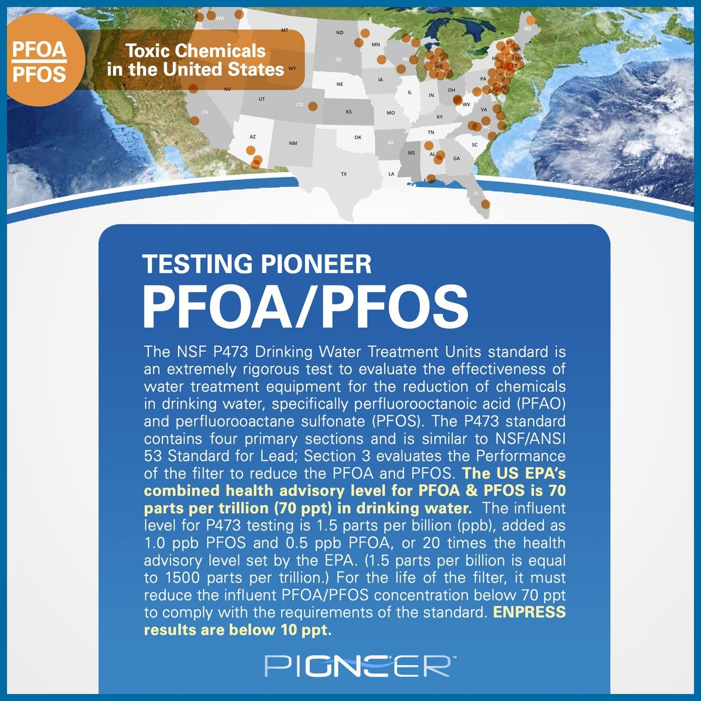 PIONEER Pb - PFOA/PFOS/LEAD - Filter Cartridge - Tradewinds Water Filtration