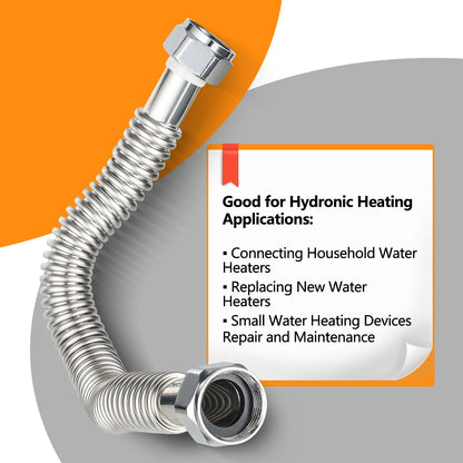 1" FIP x 1" FIP x 24" SS Corrugated Hose - Tradewinds Water Filtration
