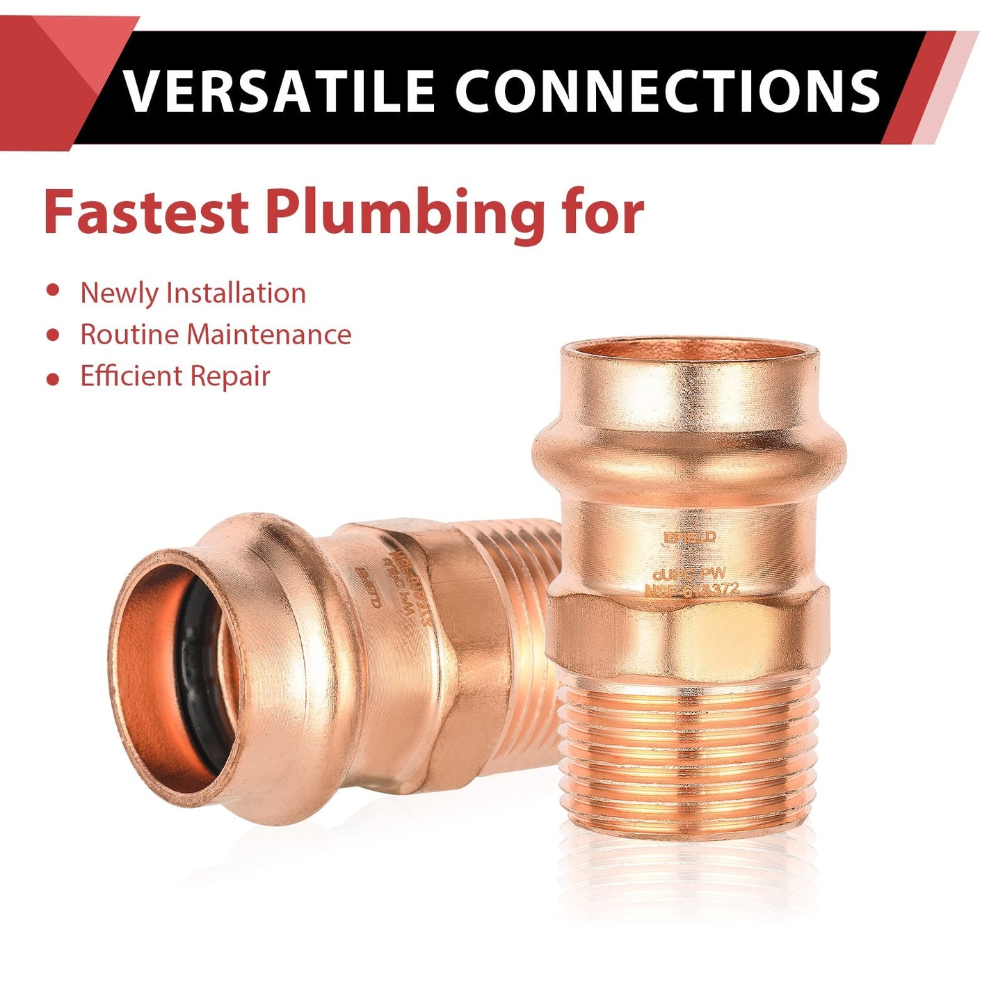 1" Press Copper x 1" Male Threaded Adapter (Lead Free) - Tradewinds Water Filtration