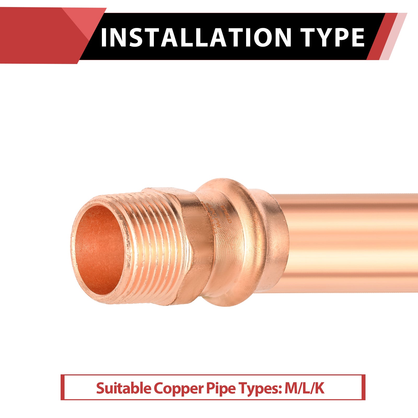 1" Press Copper x 1" Male Threaded Adapter (Lead Free) - Tradewinds Water Filtration