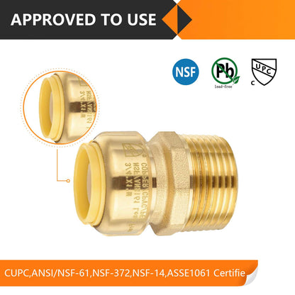 3/4" x 1" M Push Fit Male Adapter - Tradewinds Water Filtration