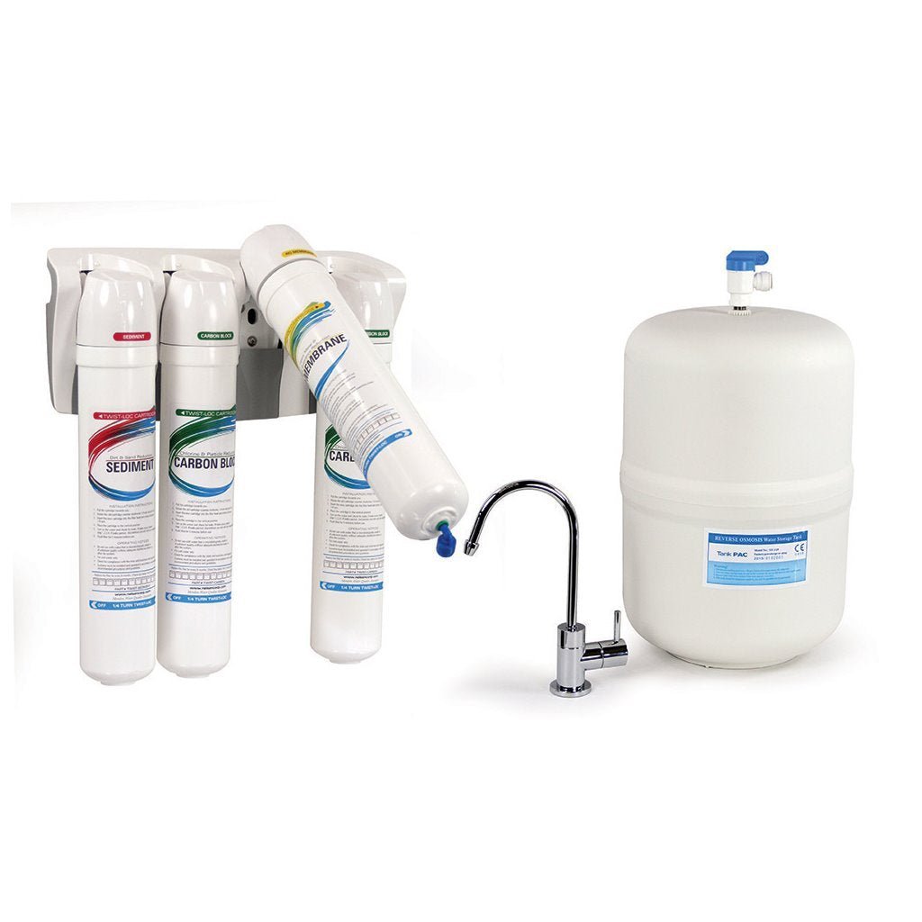 4 Stage Quick Twist & Loc 75 GPD Reverse Osmosis RO Under Counter System - Tradewinds Water Filtration