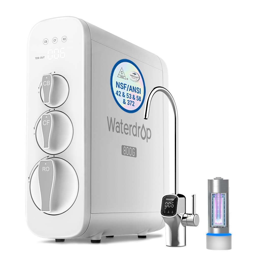 800 GPD Tankless RO System with UV Sterilizing Light - Waterdrop G3P800 - Tradewinds Water Filtration