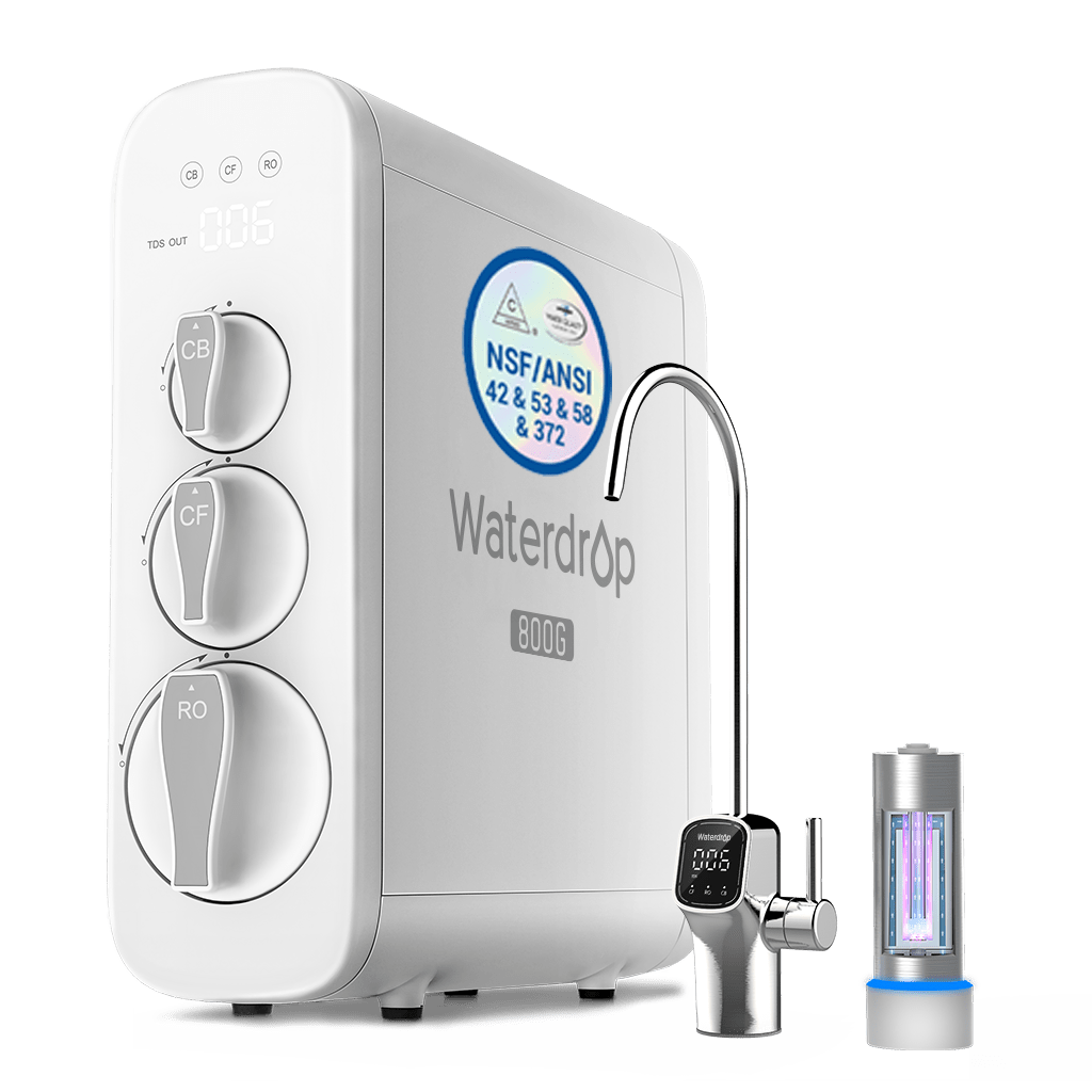 800 GPD Tankless RO System with UV Sterilizing Light - Waterdrop G3P800 - Tradewinds Water Filtration